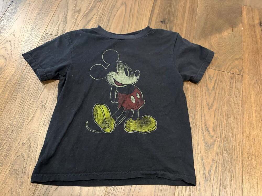 Disney Parks Mickey Mouse Black T-Shirt Size Youth XS
